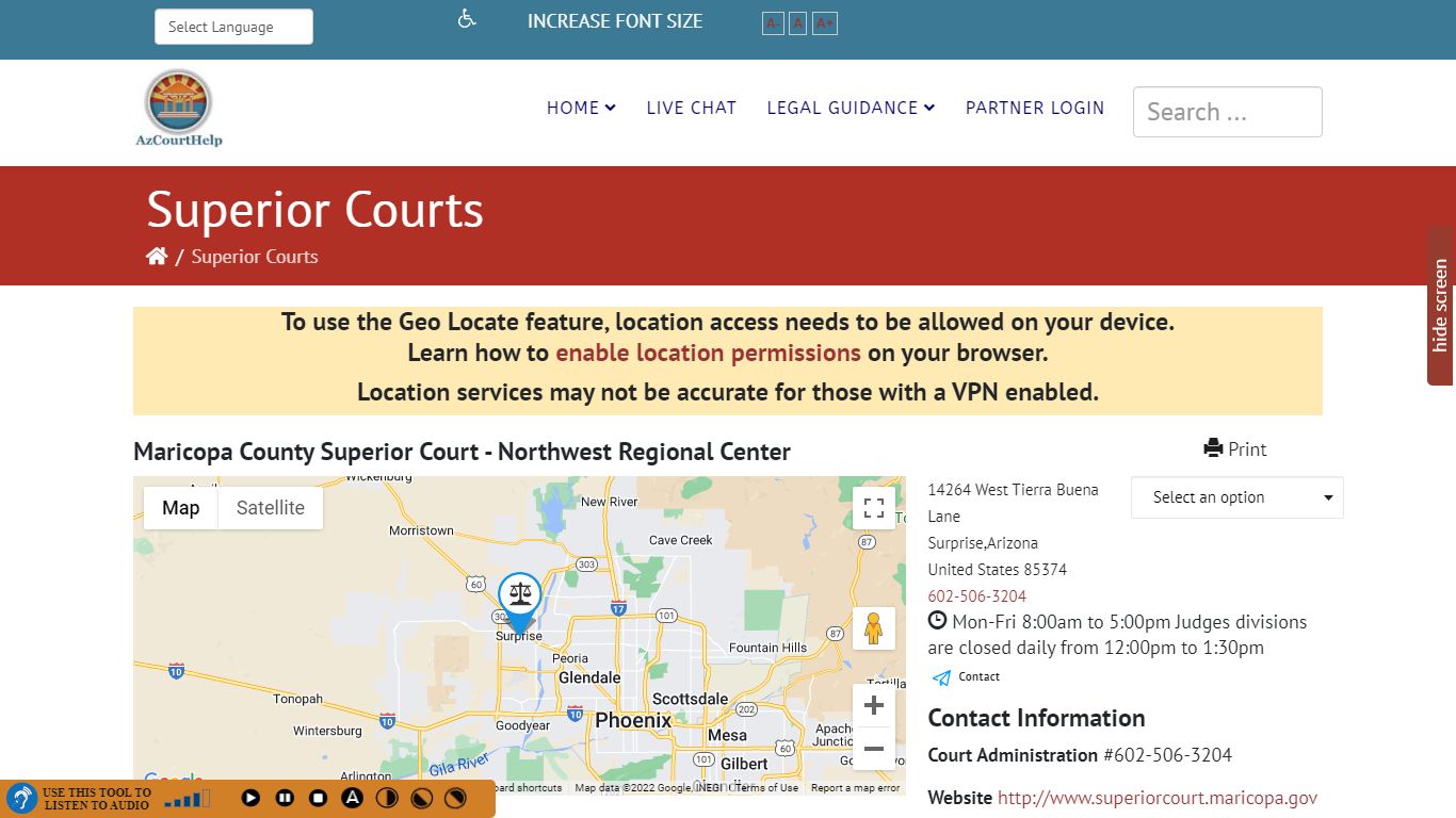 Maricopa County Superior Court - Northwest Regional Center - AzCourtHelp